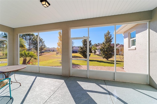 sunroom with plenty of natural light