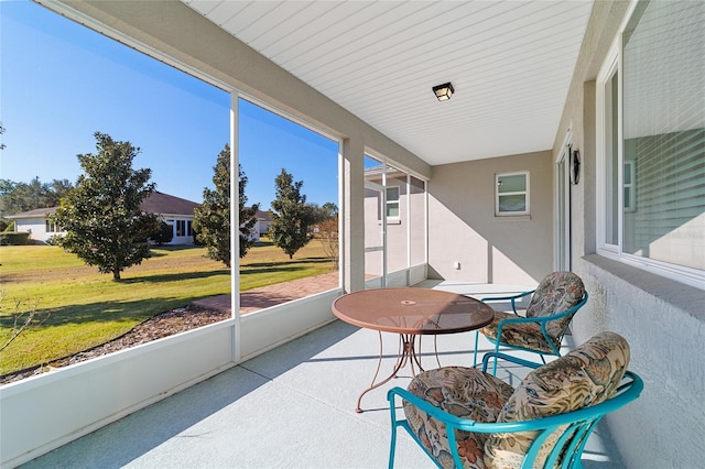 view of sunroom / solarium