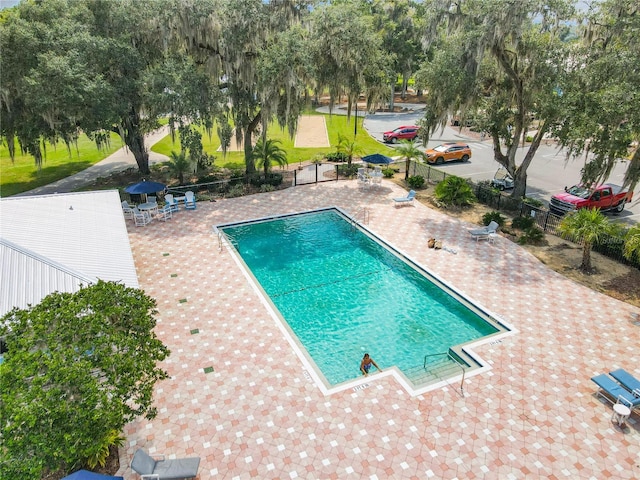 view of pool with a patio area