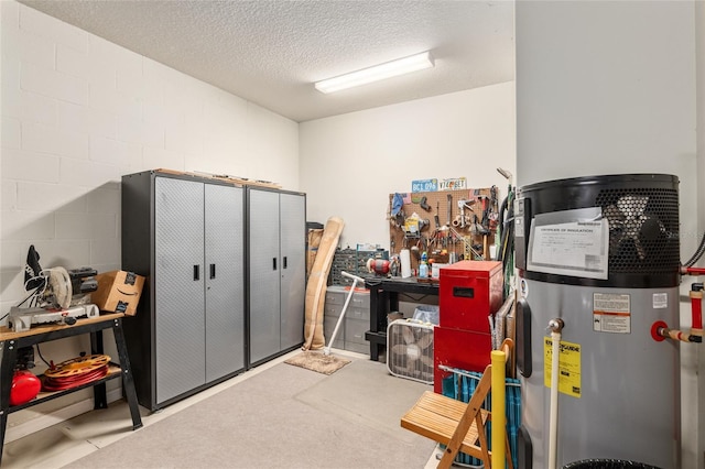 interior space with heat pump water heater