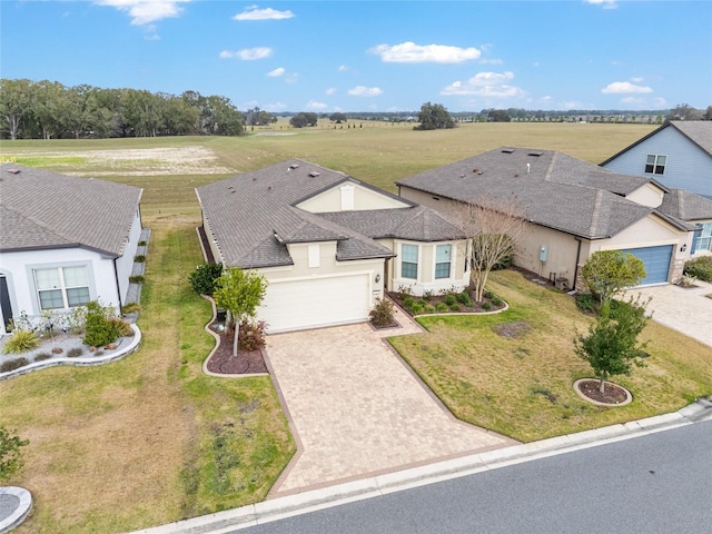 bird's eye view with a rural view