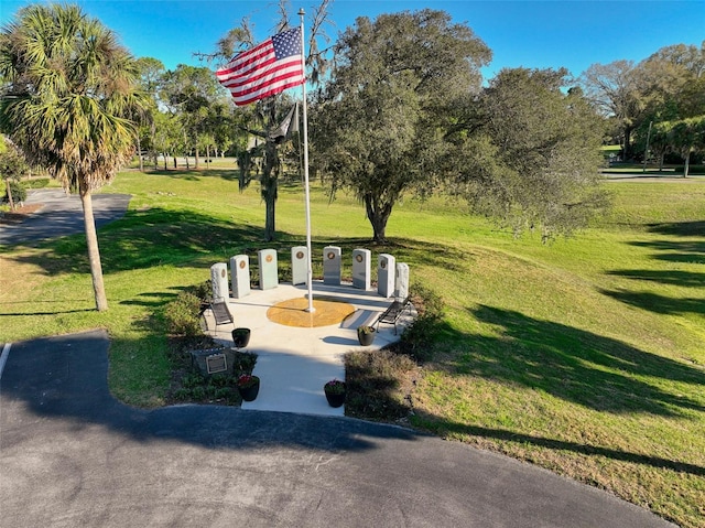 surrounding community featuring a yard