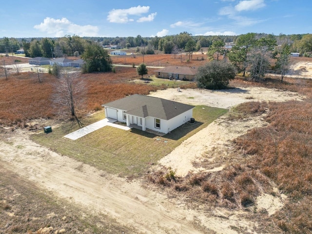 aerial view with a rural view