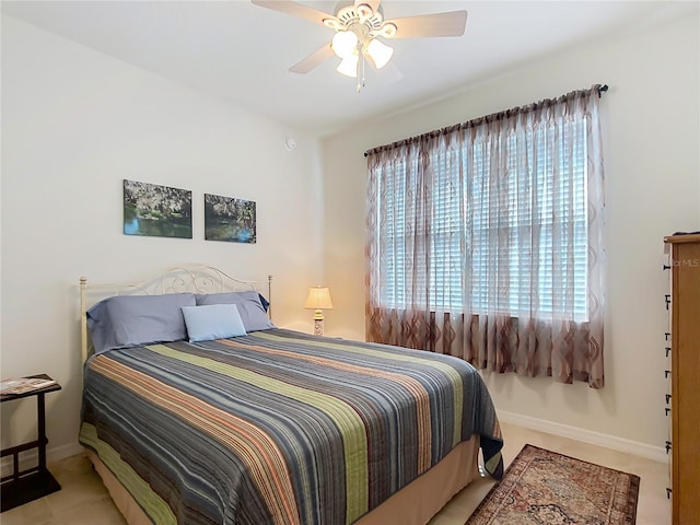 bedroom with ceiling fan