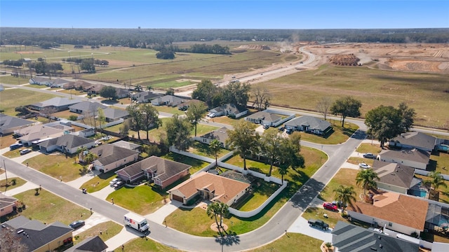 bird's eye view featuring a rural view