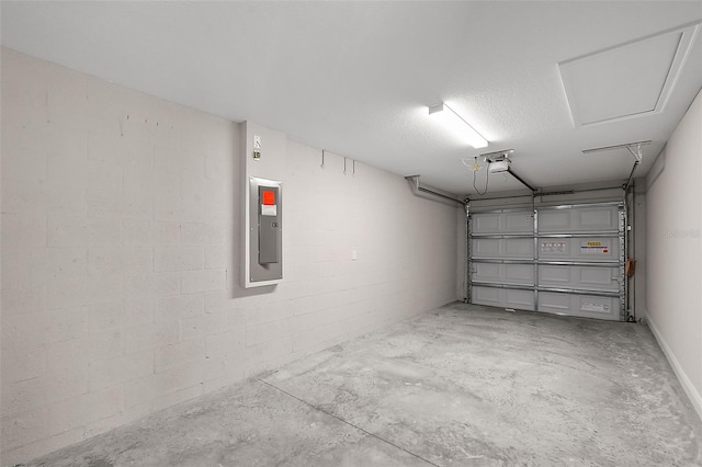 garage featuring electric panel