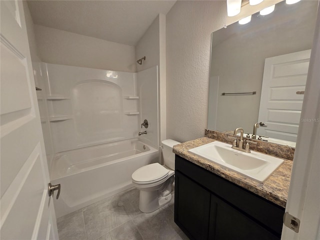 336 W Twisted Oaks Dr, Beverly Hills, FL 34465 - bathroom featuring vanity, bathing tub / shower combination, and a textured wall