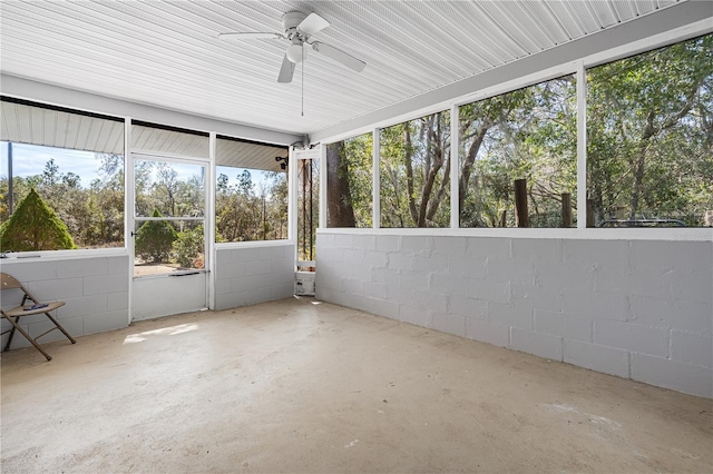 23761 SW Plaza Ct, Dunnellon, FL 34431 - unfurnished sunroom with ceiling fan
