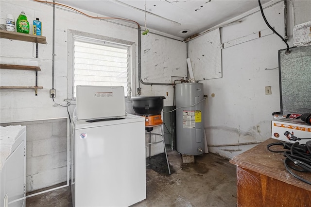 23761 SW Plaza Ct, Dunnellon, FL 34431 - interior space with washer and dryer and water heater