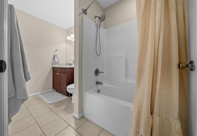 4161 NE 185th Ave, Williston, FL 32696 - full bathroom with tile patterned flooring, vanity, toilet, and shower / bath combo with shower curtain