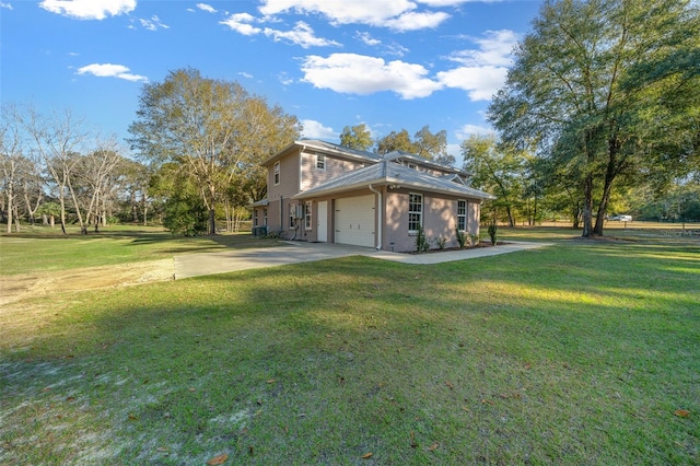 4161 NE 185th Ave, Williston, FL 32696 - view of side of home featuring a garage and a lawn