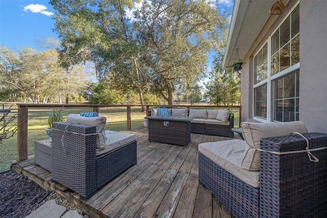 4161 NE 185th Ave, Williston, FL 32696 - wooden terrace with an outdoor living space