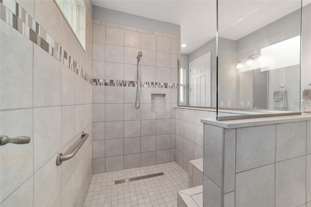 bathroom featuring a walk in shower