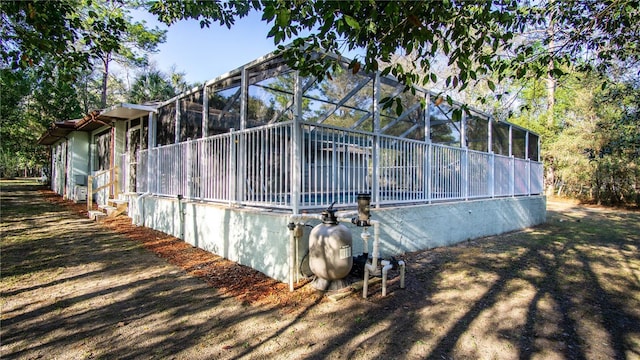 exterior space with a lanai