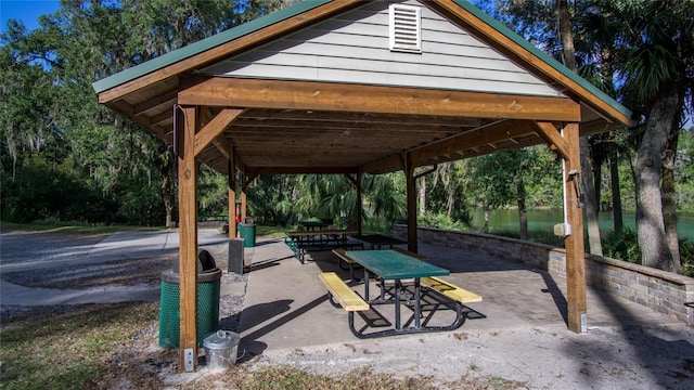 view of community featuring a patio