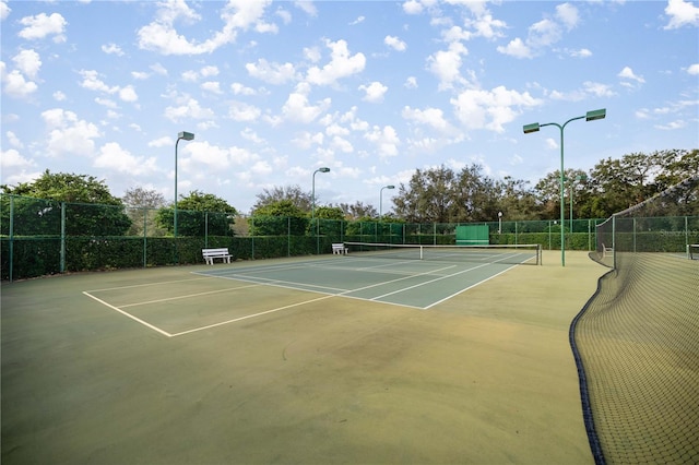 view of tennis court