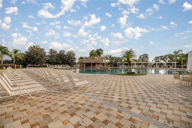 view of pool with a patio