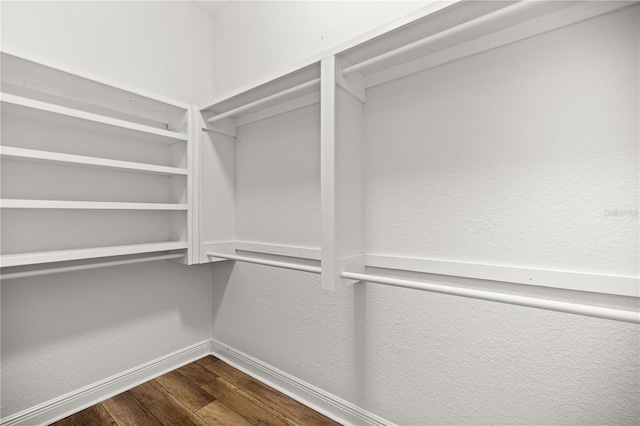 10138 Lake Miona Way, Oxford, FL 34484 - walk in closet featuring dark wood-type flooring