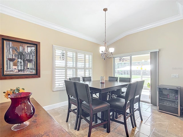 7688 SE 135th St, Summerfield, FL 34491 - dining room with an inviting chandelier, ornamental molding, and a healthy amount of sunlight