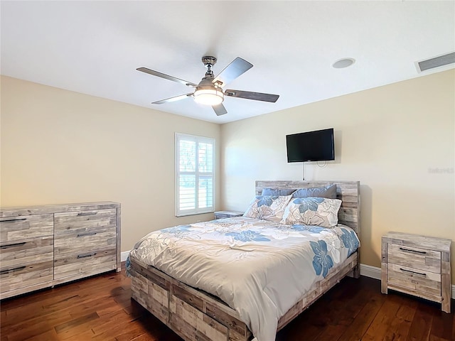 7688 SE 135th St, Summerfield, FL 34491 - bedroom featuring ceiling fan and dark hardwood / wood-style flooring