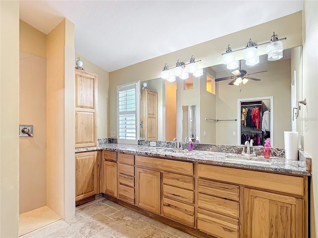 7688 SE 135th St, Summerfield, FL 34491 - bathroom featuring vanity and ceiling fan