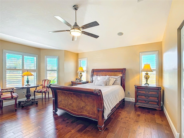 7688 SE 135th St, Summerfield, FL 34491 - bedroom with ceiling fan and dark hardwood / wood-style floors