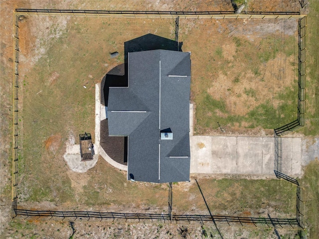 drone / aerial view with a rural view
