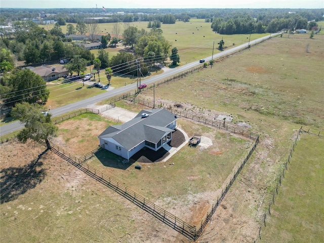 bird's eye view with a rural view