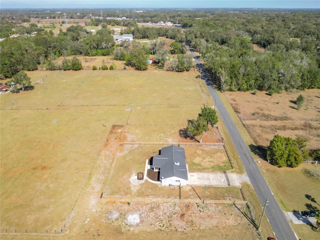 drone / aerial view with a rural view