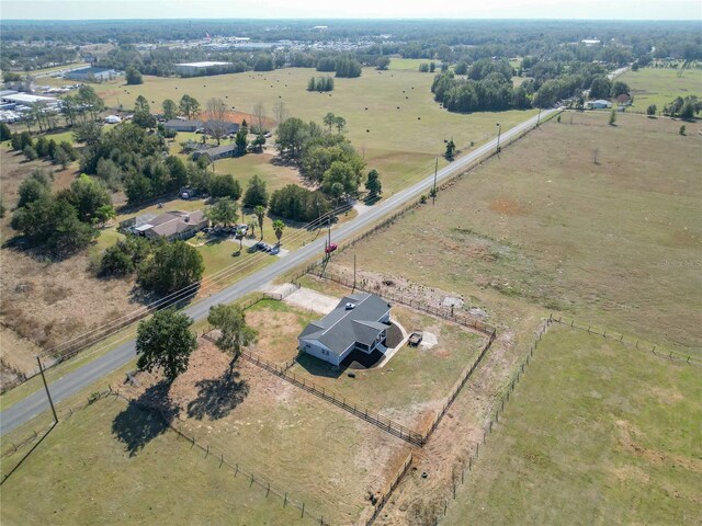 bird's eye view with a rural view