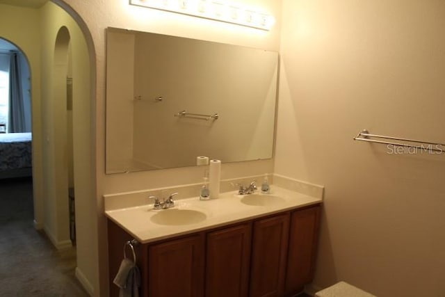 bathroom with vanity