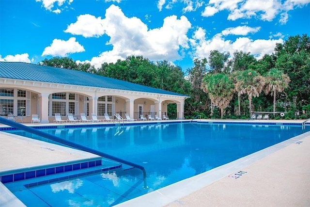 view of pool with a patio