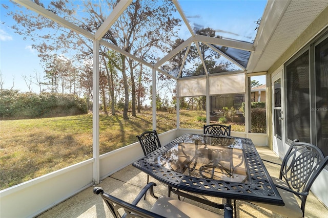 view of sunroom / solarium