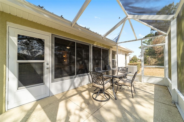 view of sunroom