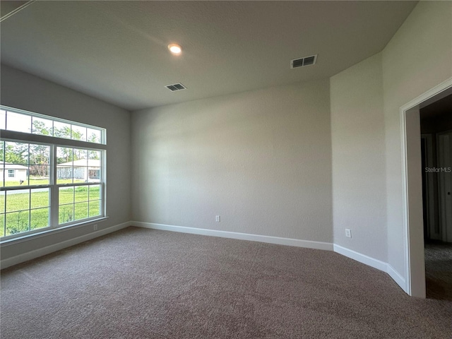 view of carpeted spare room