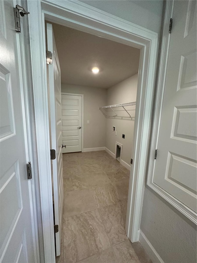 washroom featuring hookup for a washing machine and hookup for an electric dryer