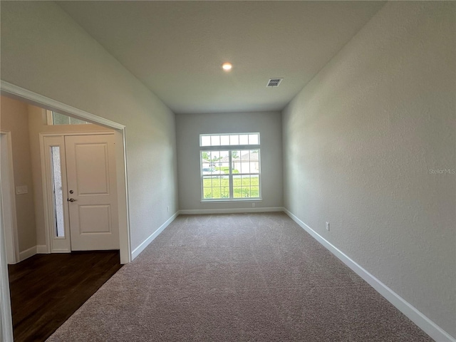 view of carpeted spare room