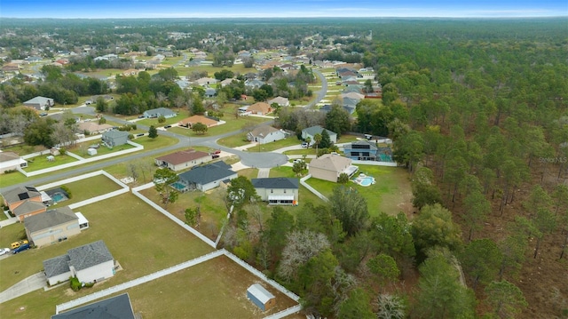 drone / aerial view with a residential view