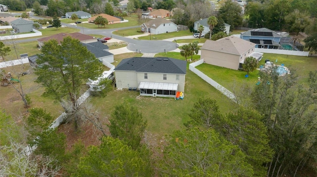 drone / aerial view featuring a residential view