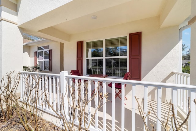 balcony with covered porch