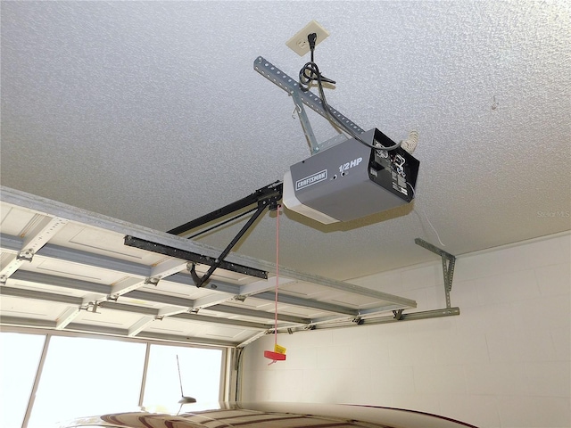 interior details featuring a garage door opener