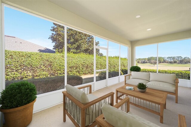 view of sunroom