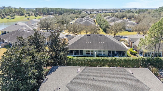 bird's eye view with a residential view