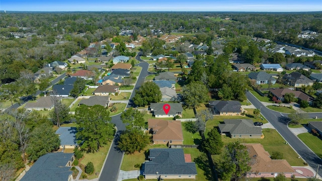 bird's eye view with a residential view