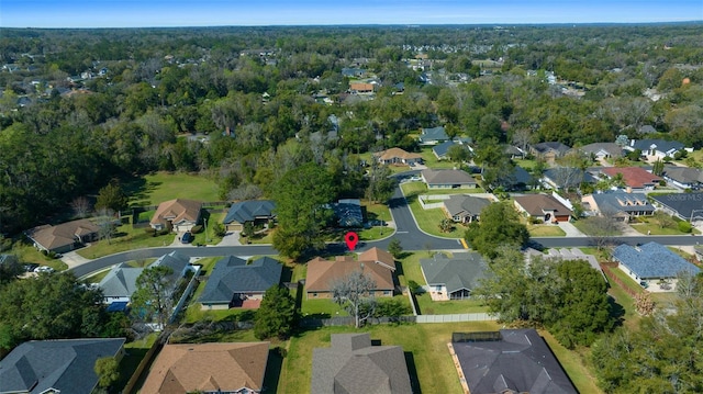 aerial view with a residential view