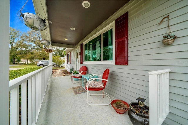 balcony with covered porch