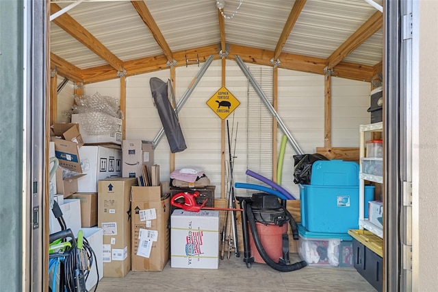 view of storage room