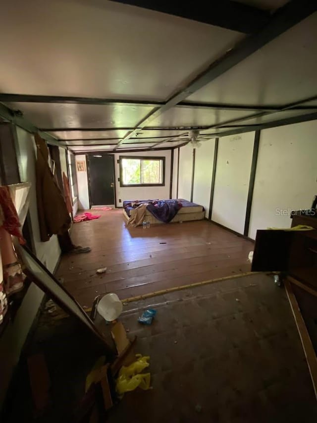 interior space with wood-type flooring