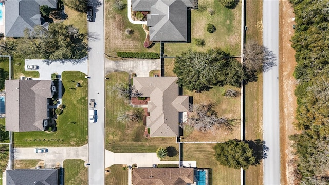 aerial view with a residential view