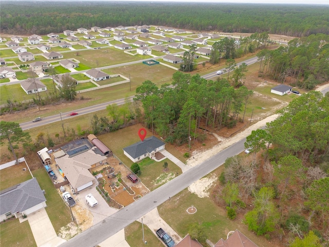 bird's eye view featuring a residential view